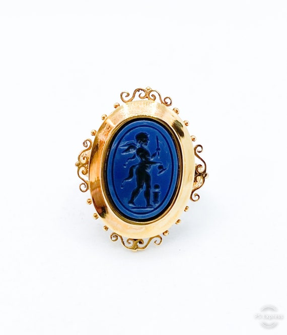 Nicolo Onyx Cupid Intaglio Ring