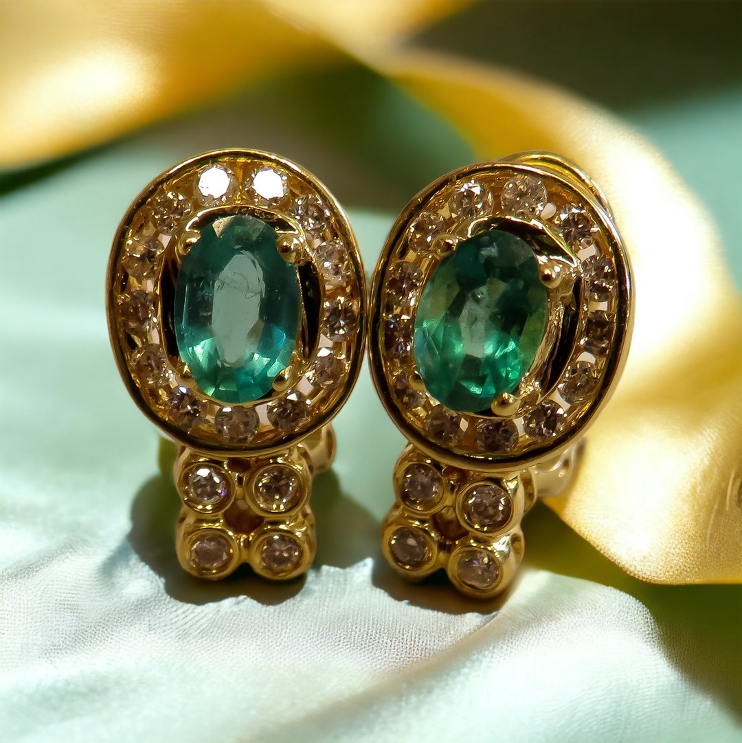 Ring Grüner Stein 14K Weißgold Damen Grün Smaragd Aus Der Erde Abgebauter  Ring Mit Stein Gold, image size:1080x1081