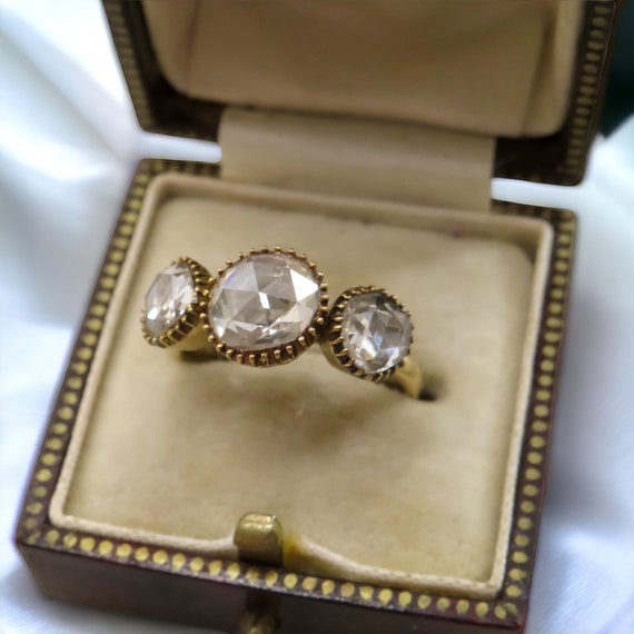 Rose Cut Diamond Ring - image 5