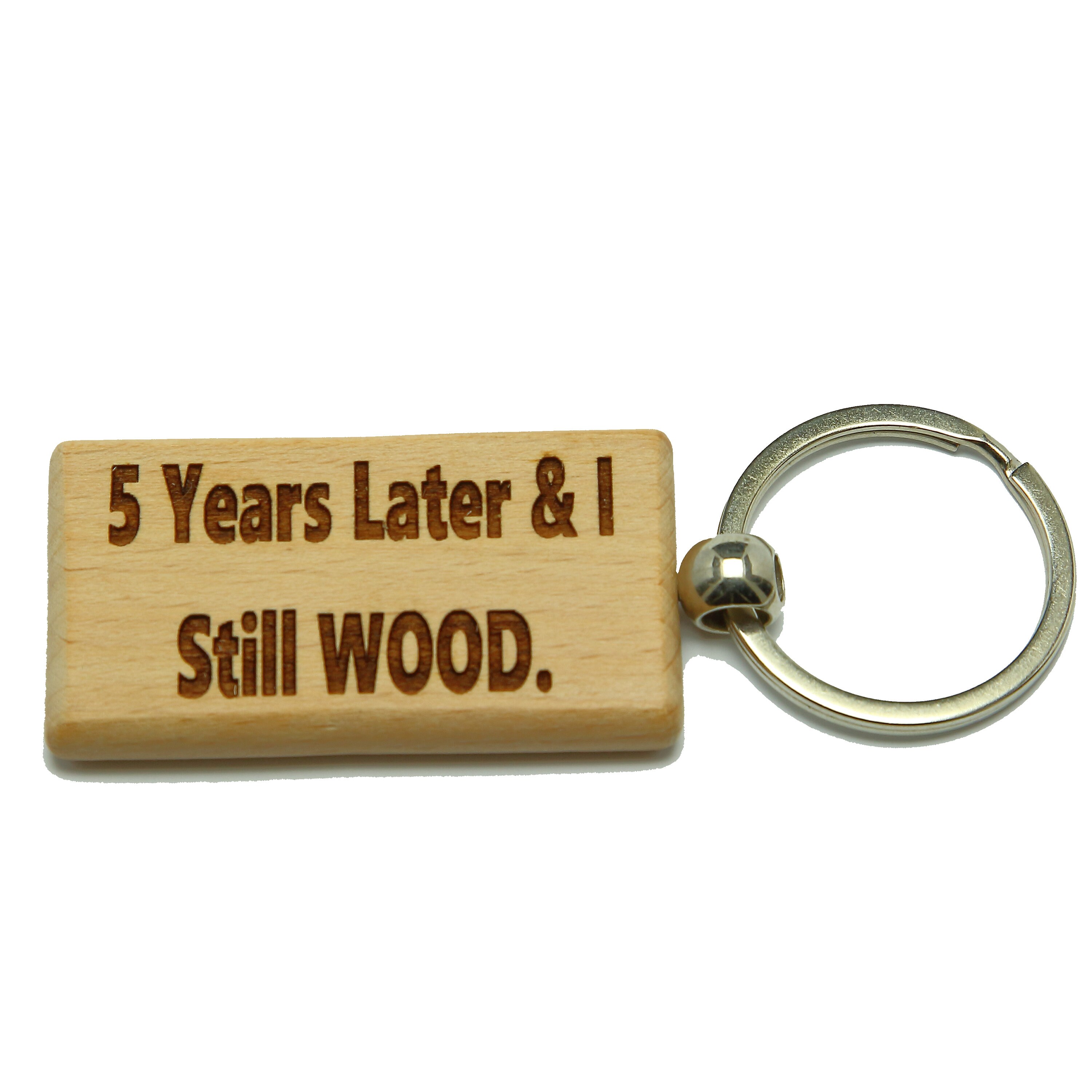 5th Anniversary Traditional Gift. Wooden Keyring. 5 Years Etsy