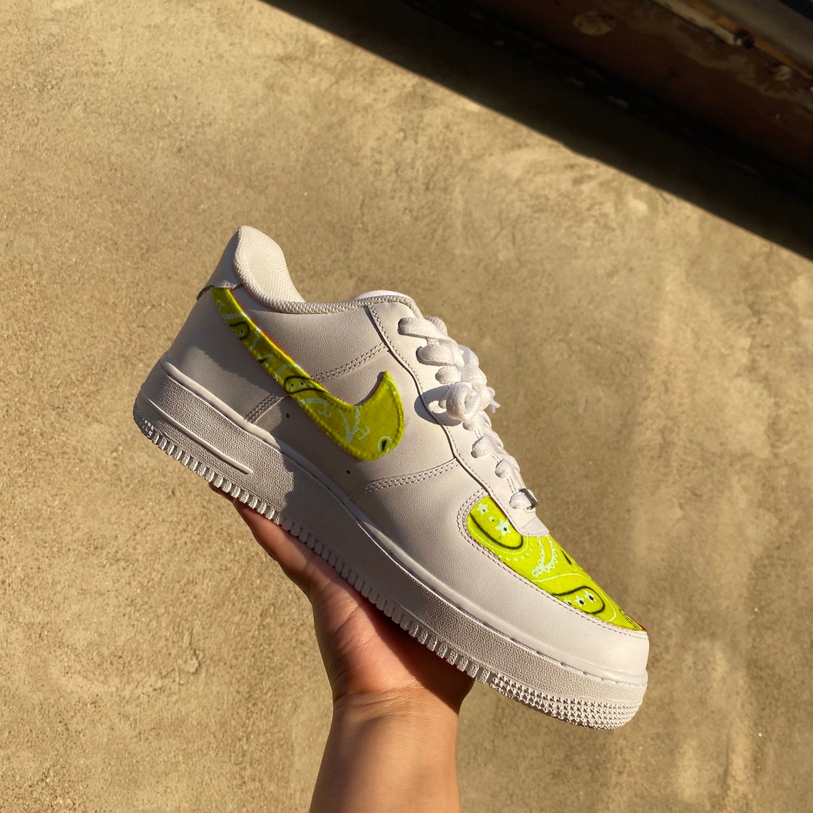 Custom Bandana Print Air Force 1's Etsy