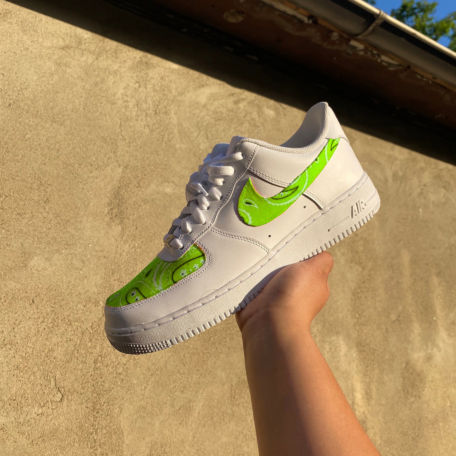 Custom Bandana Print Air Force 1's - Etsy