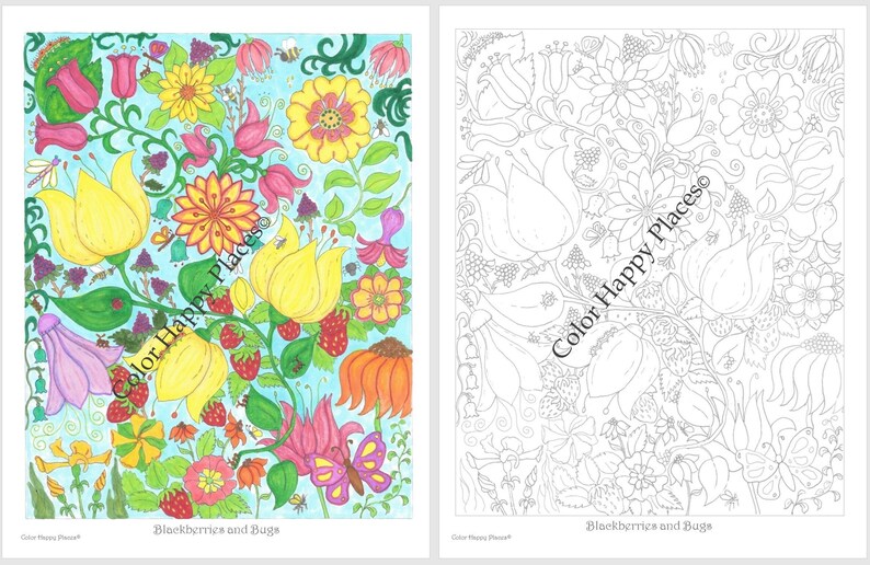References For Coloring Color Happy Places Coloring Book - Book 1 - A Coloring Book Appropriate ...