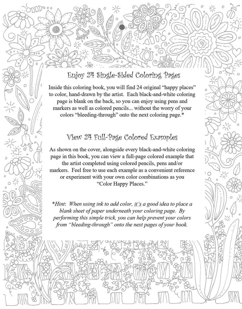 References For Coloring Color Happy Places Coloring Book - Book 1 - A Coloring Book Appropriate ...