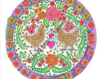 Página para colorear de gallinas en el jardín Página para colorear en línea o para imprimir Página para colorear para adultos Página para colorear para personas mayores Página para colorear para niños Página para colorear para adolescentes