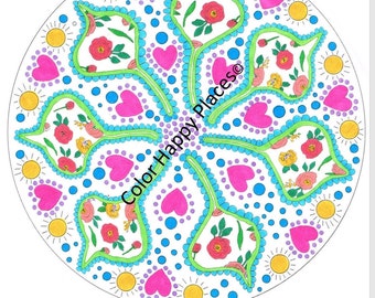 Páginas para colorear de mandalas de hojas florales para imprimir y colorear para adultos Páginas para colorear para niños Páginas para colorear para personas mayores Páginas para colorear para adolescentes