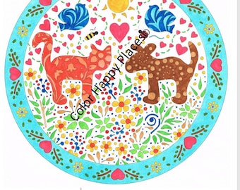 Saludos desde el jardín Página para colorear en línea o imprimir Página para colorear para adultos Página para colorear para personas mayores Página para colorear para niños Página para colorear para adolescentes