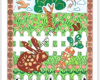 Página para colorear de conejito y zanahoria Página para colorear en línea o para imprimir Página para colorear para adultos Página para colorear para personas mayores Página para colorear para niños Página para colorear para adolescentes