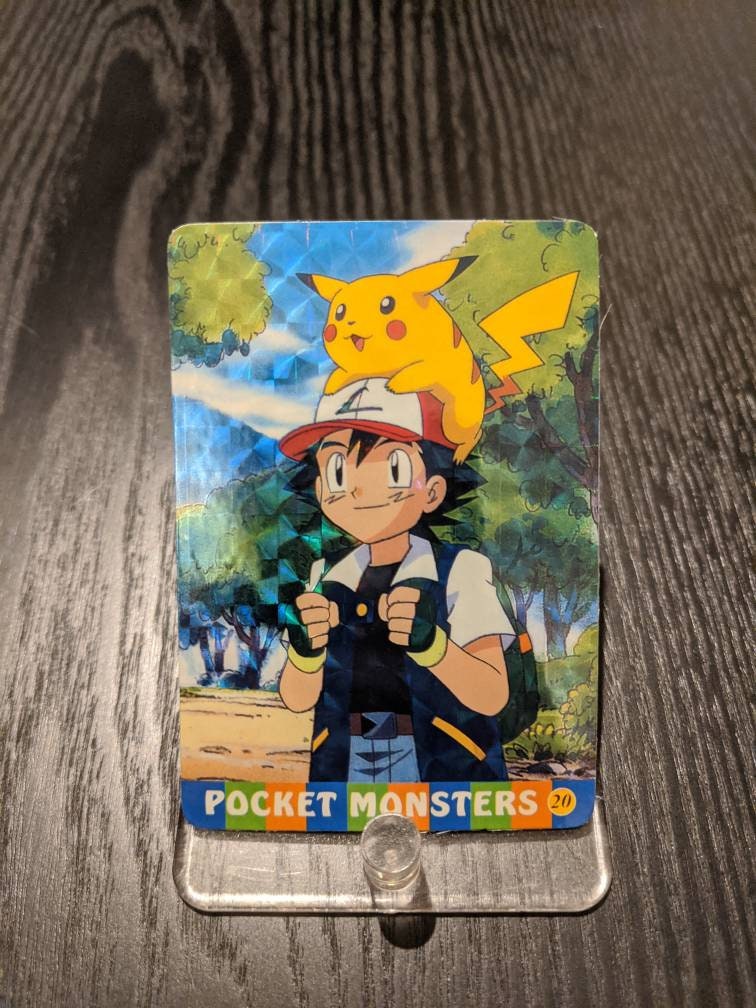Ash Ketchum and Pikachu Pocket Monsters Holo Foil Carddass Etsy