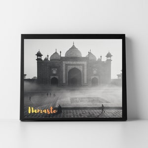 Namaste Decor | Taj Mahal Wall Art | Taj Mahal Print | India Lover Gift | Taj Mahal India Art | World Wonder Print | Taj Mahal Decor