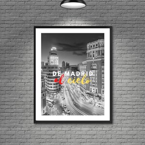 Digital Print Madrid | Wall Art Madrid | Digital Print Spain | Home Decor Madrid | Madrid Print | Wall Art for Travel Lover | White Border
