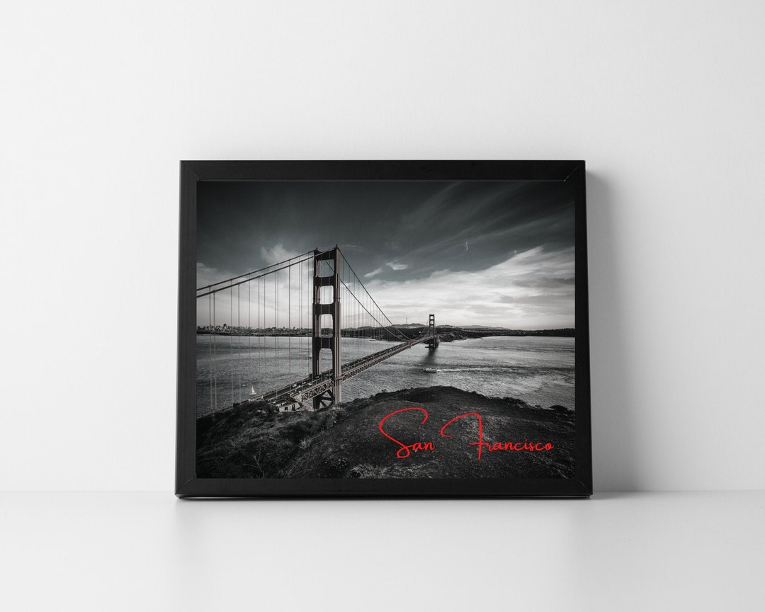 San Francisco Wall Art San Francisco Print San Francisco Decor Golden