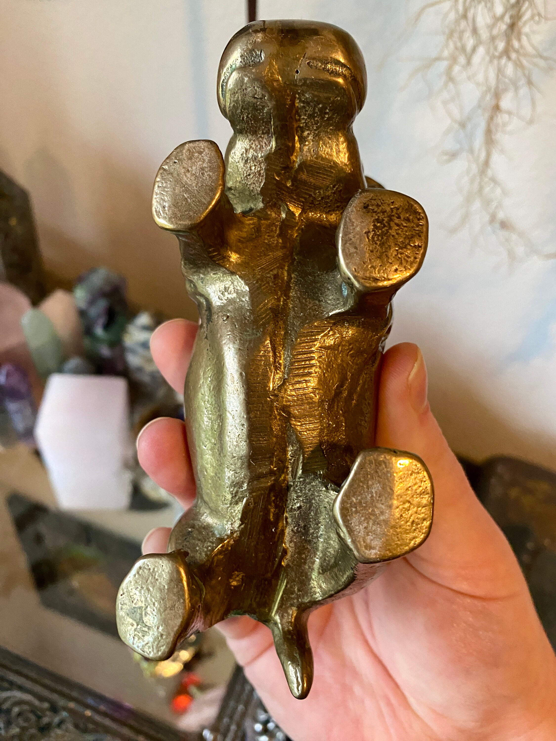 Vintage Bronze HOUSE HIPPO Mid Century Modern Patina Trend Heavy 1.5