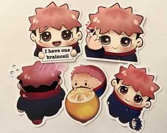 Jujutsu Kaisen Chibi Yuji Stickers