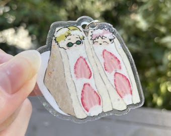 Glitter Foodie Kaisen Keychains