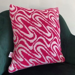 Medium Cushion - Swirly - All Colours - Handmade, Knitted