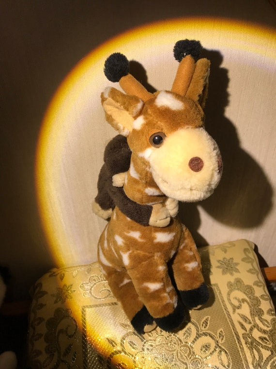 Jirafa de peluche, estilo bohemio de jirafa; juguete clásico y vintage de  jirafa; juguete de estilo nórdico; jirafa de juguete de peluche; animal de
