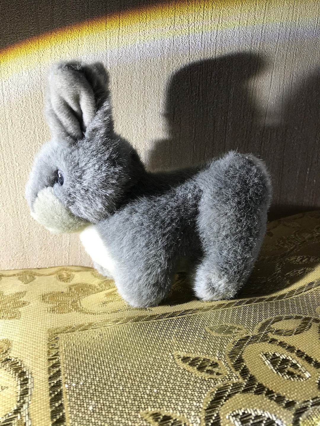 Vintage 90s Gray Bunny Plush Toy Etsy UK