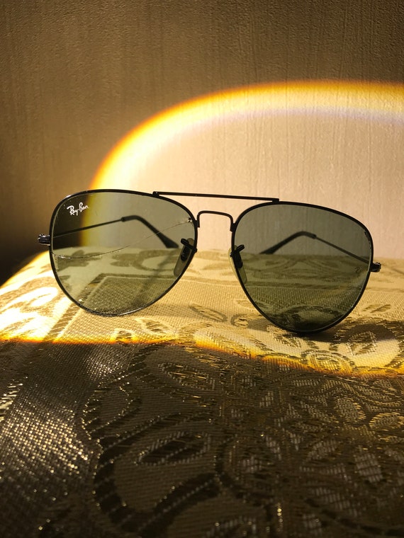 Vintage Y2k 90s Ray Ban Aviator Sunglasses Glasse… - image 5