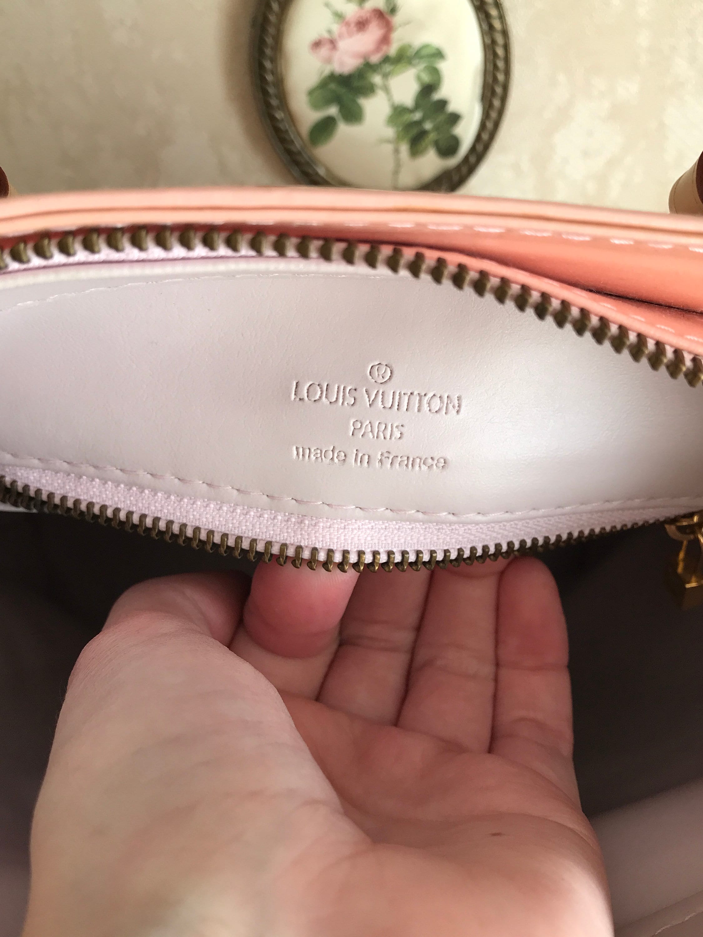 Sac LOUIS VUITTON vintage des années 80 sac en cuir rose clair