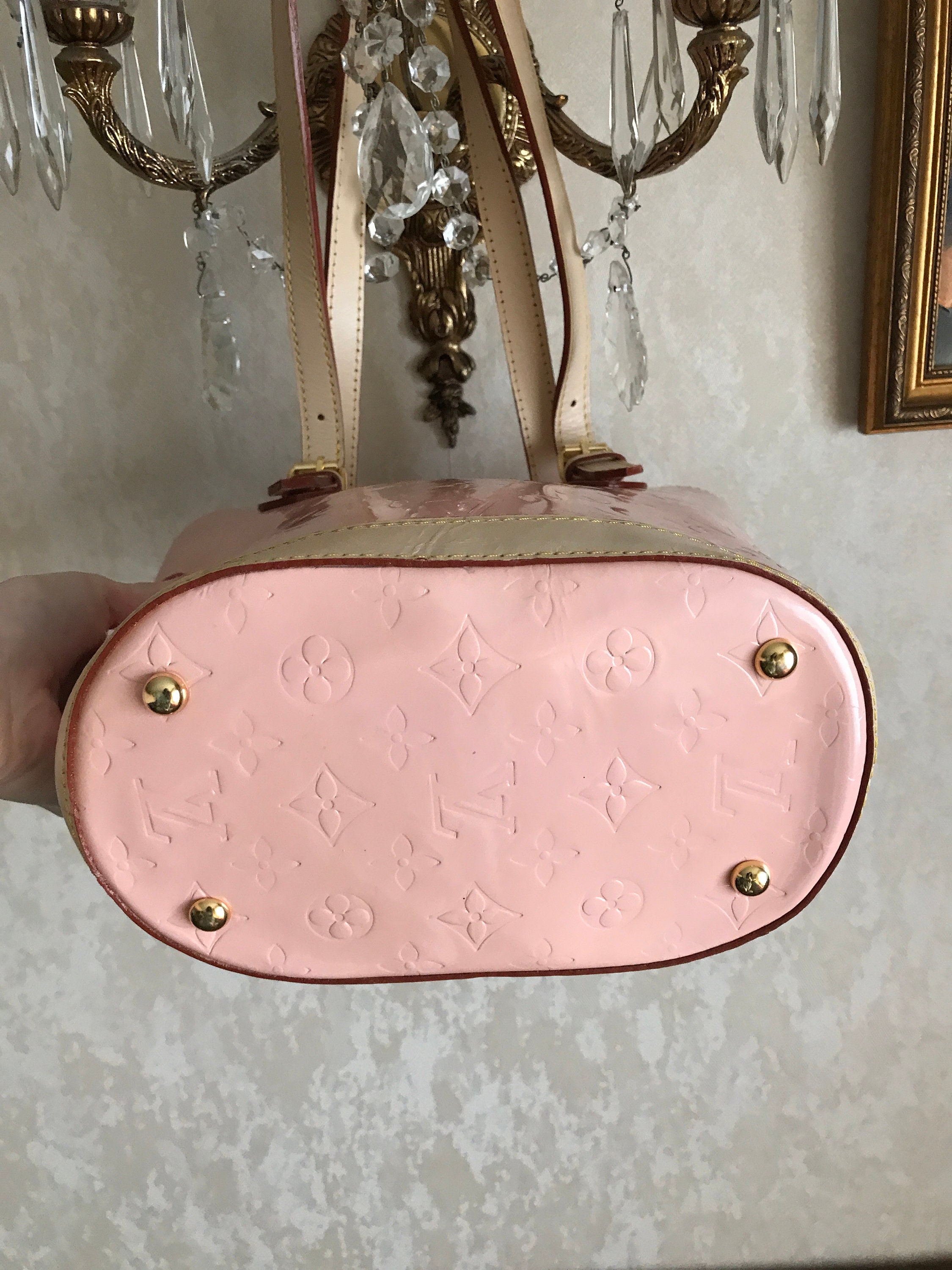 80s Vintage LOUIS VUITTON Bag, Light Pink Leather Bag Etsy