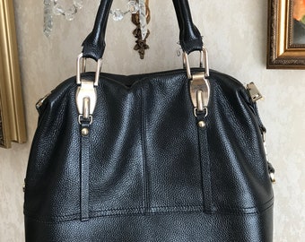 Y2k 90s Vintage Black Leather Bag