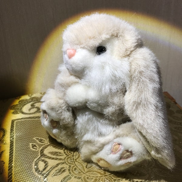 90s Vintage Milk Cream Bunny Rabbit Plush Toy