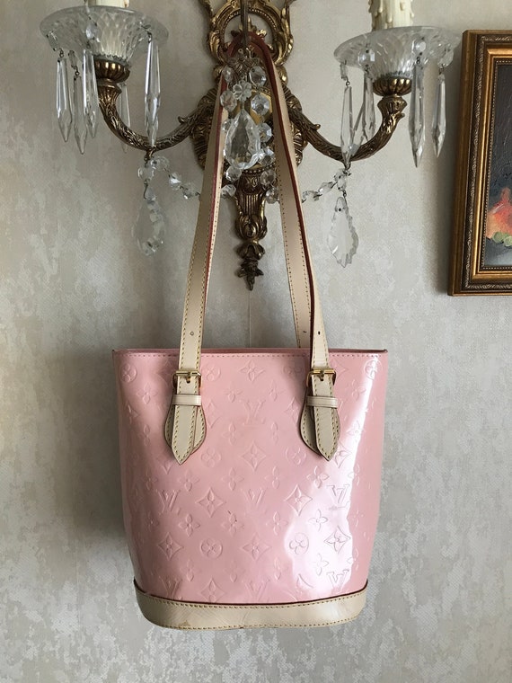 Sac LOUIS VUITTON vintage des années 80 sac en cuir rose clair