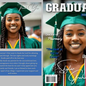 2025 Graduation Magazine Template, Graduation 2025 Grad, Senior, Editable Canva Template