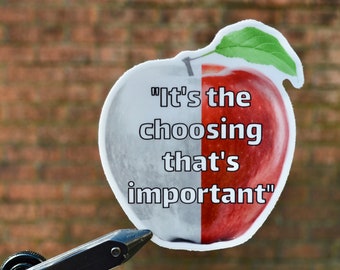 Giver Apple Quotation Vinyl Die Cut 3" Sticker