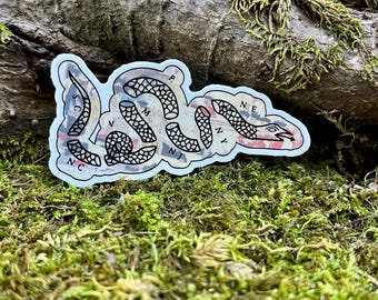 Join, or Die Design Atop Paul Revere's Engraving 4" Sticker