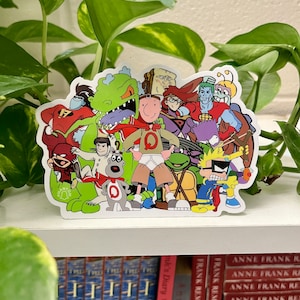 A-ttention d-efiant h-ero d-isorder 4” and 5” Vinyl Sticker - cartoon - 90s - hero - Saturday morning - Doug - Nickelodeon - Cartoon Network