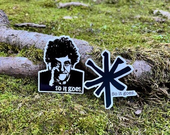 Vonnegut So It Goes 2-sticker pack Astrix 3" Kiss-Cut Vinyl Sticker