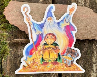 Bilbo and Gandalf Hobbit  3" Vinyl die cut Sticker - Tolkien - hobbit - Classic