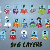 Alphablocks SVG File: Educational Printables for Kids (digital Download ...