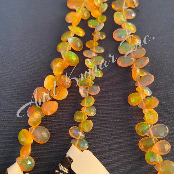 Orange/Yellow Ethiopian Opal Briolette - Various sizes