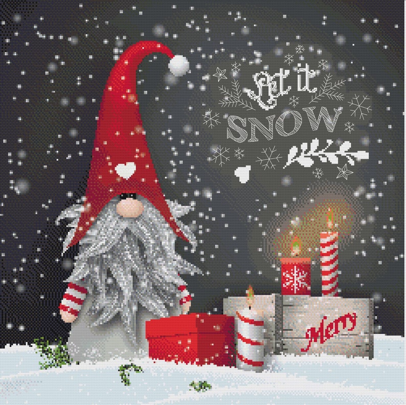 Let It Snow! Counted Cross Stitch Pattern