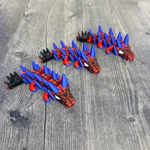 Spider-Man Inspired Dragon | 3D Printed Articulated Superhero Dragon Toy | Marvel Collectible | Fantasy Fidget Toy for Fans & Collectors image 7