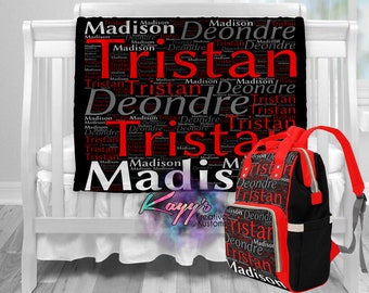 Personalized Diaper Bag With Name | Monogrammed Custom Diaper Bag| Baby Shower Gift | New Parent