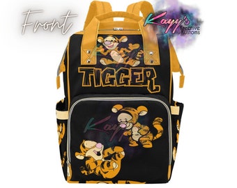 Personalized Diaper Bag | Tigger Style Diaper Bag | Custom Diaper Bag| Baby Shower Gift | New Parent