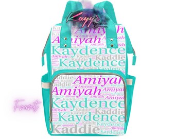 Personalized Diaper Bag With Name | Monogrammed Custom Diaper Bag| Baby Shower Gift | New Parent