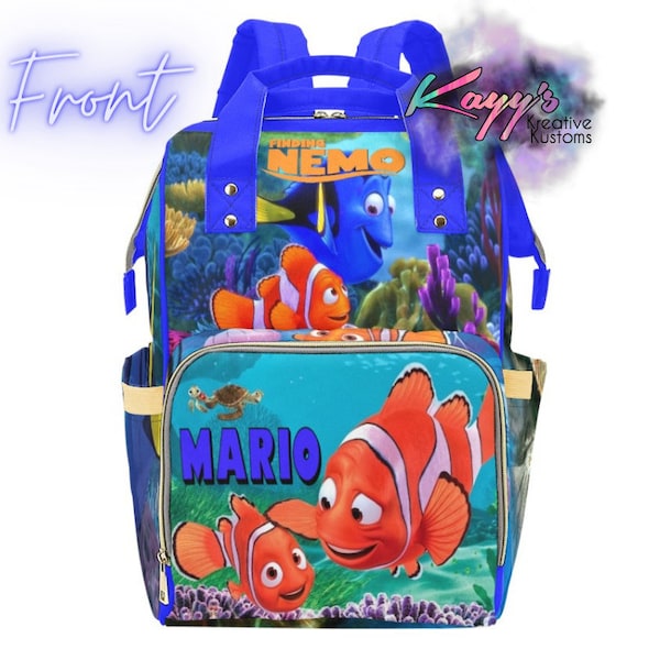 Personalized Diaper Bag | Finding Nemo Style Diaper Bag | Custom Diaper Bag| Baby Shower Gift | New Parent