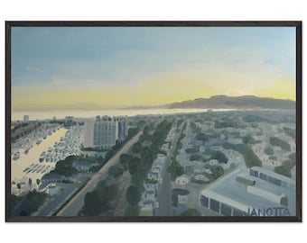 Sonnenuntergang in Marina Del Rey – gerahmter Digitaldruck