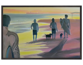 Surfer Beach – Gerahmte digitale Kunst