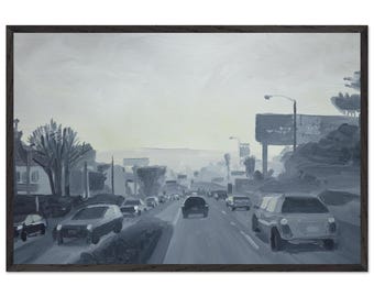 Rua de Los Angeles - Impressão digital emoldurada