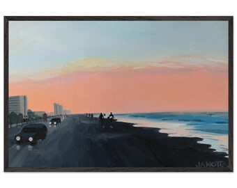 Florida Beach At Sunset - Framed digital print
