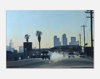 Los Angeles Broadway Blvd - Digitaldruck auf Leinwand