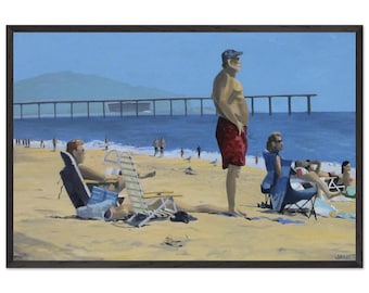 Hermosa Beach-Szene – Gerahmter Digitaldruck