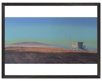 Hermosa Beach Rettungsschwimmerturm – Gerahmter Digitaldruck