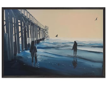 Daytona Beach Pier Sunset - Framed digital print